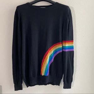 Sugarhill Brighton Crew Sweater Black Rainbow 12